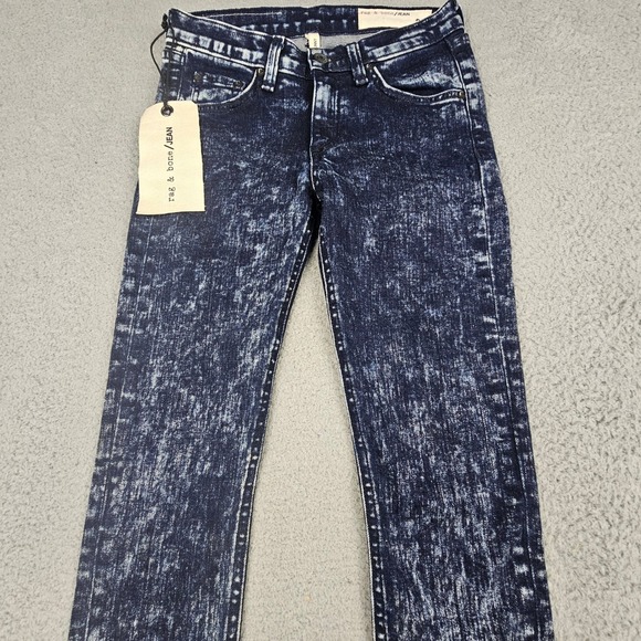 rag & bone Denim - Rag & Bone Skinny Jeans Womens 24 Blue Acid Wash W1502K520 New With Tags